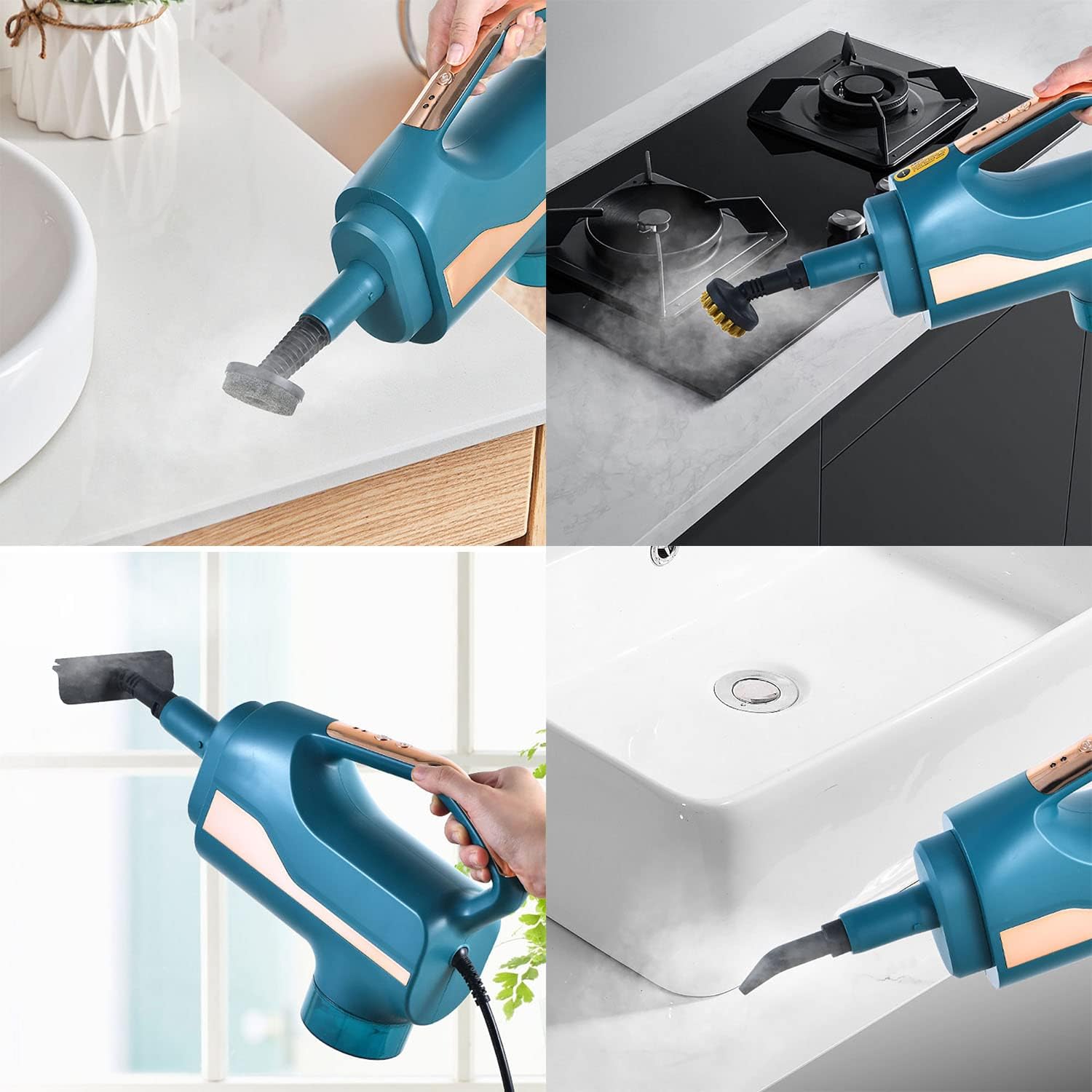 Steam Mop,Detachable Floor Steamer with Handheld Steam Cleaner,1200W Steam Cleaning Machine for Carpet Floor Kitchen Windows Furniture Clothes