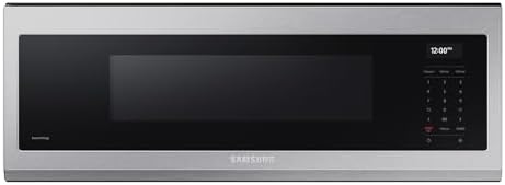 SAMSUNG 1.1 Cu Ft Smart SLIM Over the Range Microwave Oven w/ 550 CFM Hood Vent, Wi-Fi, Voice Control, LED Light Bar, Sensor Cook, 1100 Watt, ME11A7710DS/AA, Fingerprint Resistant Stainless Steel