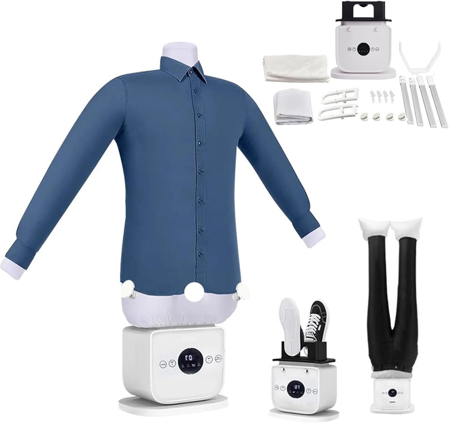 Automatic Steam Iron, Upgraded Touched Hands Free Ironing Machine, 8 Minutes Quick Ironed Dry, Portable & Ultra Quiet Clothes Dryer