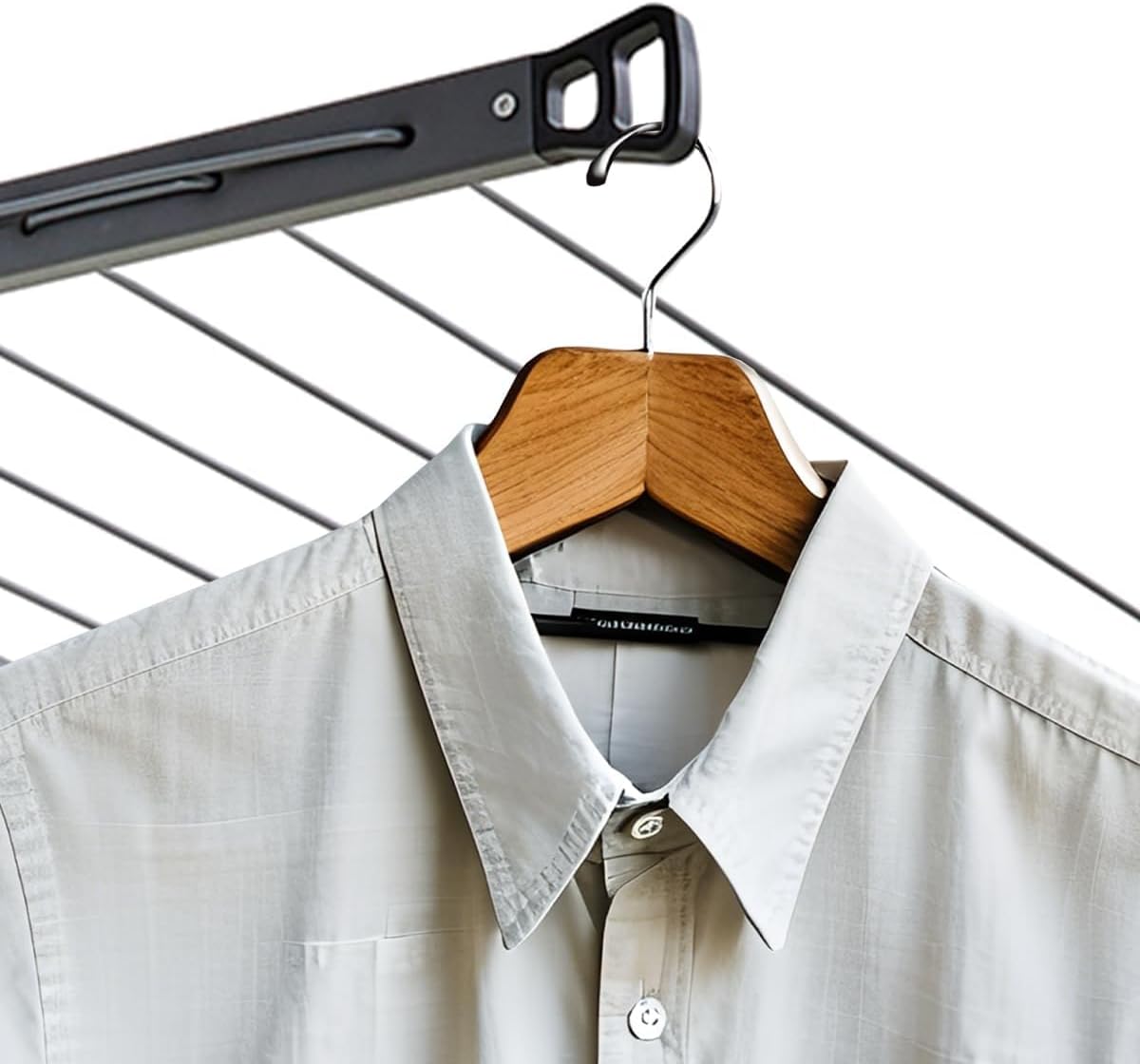 JS HANGER A Shape Clothes Drying Rack Folding Outdoor Clothesline, Heavy Duty Stainless Steel Laundry Drying Rack, Foldable Portable Clothing Dryer 46 Feet