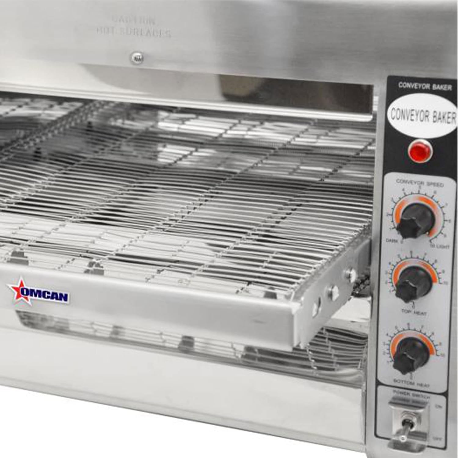 11387 14 Inch Wide Conveyor Belt Adjustable Heat and Speed Stainless Steel Infrared Baking Commercial Kitchen Toaster Oven