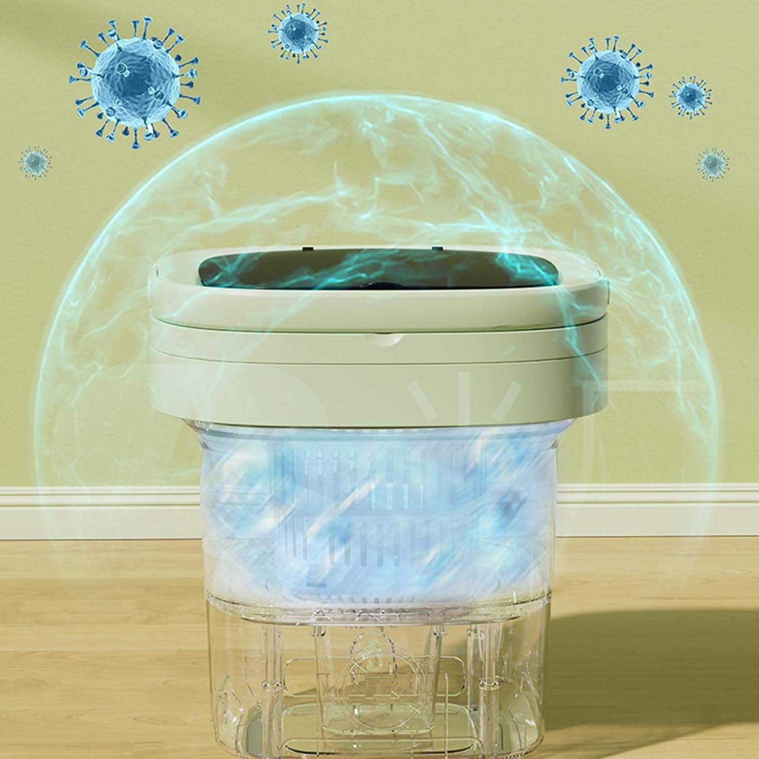 Portable Washing Machine, Mini Foldable Washer and Spin Dryer Small Washing Machine with 3 Modes for Travel, RV, Camping, Apartments or Home Laundry Used,Green