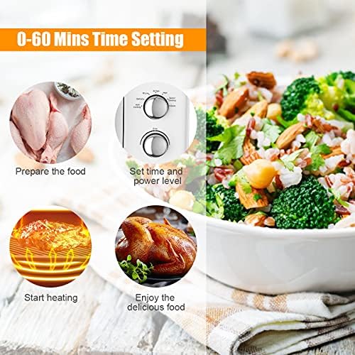 Retro Microwave Oven 0.9Cu.ft，900W Compact Countertop Microwave w/5 Micro Power & 8 Auto Cooking, Child Lock, Timer Setting & Glass Turntable, LED Display, Mint Green