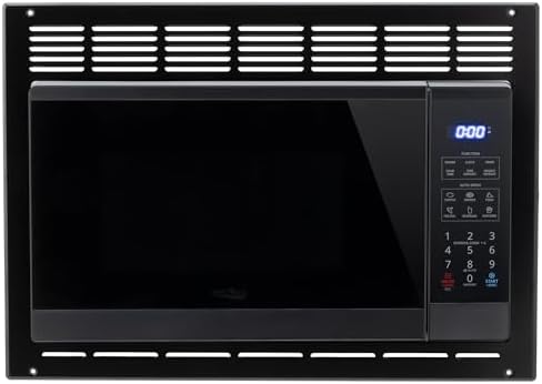 Tough Grade Black 0.9 Cu. Ft. Built-In Microwave with Trim Kit | 120V | Compact Design for RV Cabinets | 10 Power Levels | 6 Auto Cook Options | Child Lock | Eco and Mute Mode