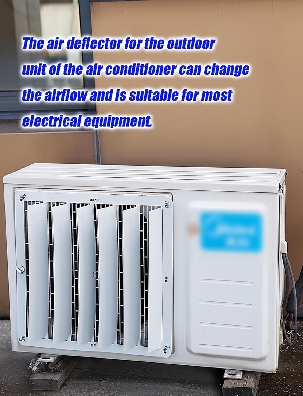 Outdoor Ac Unit Cover Air Conditioner Deflector, Air Deflector Grilles, Stainless Steel Baffle Guide Cover, Air Conditioner Fence Screen, Prevent Direct Blowing Baffle, Square/Round