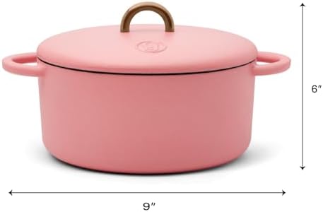 Great Jones Dutch Baby Dutch Oven with Lid (Taffy, 3.5-Quart) | Enameled Cast Iron, Round Shape | Safe for Stovetops & Ovens up to 500°F | Space-Saving & Dishwasher-Friendly | Small-Batch Cooking