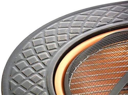 Fire Pits Outdoor Wood Burning 32'' Metal Square Firepit Patio Stove Wood Burning Grill Fire Pit