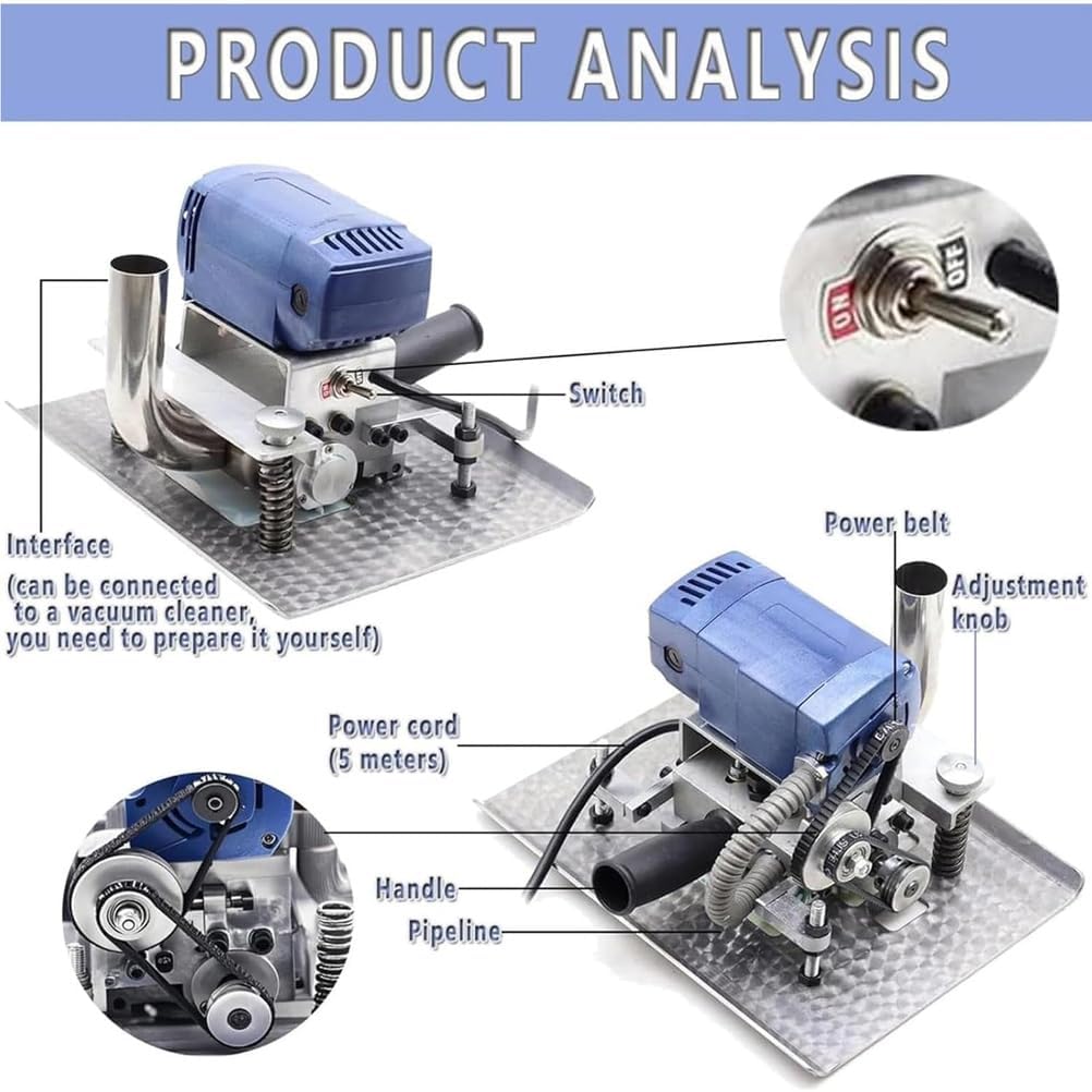 A,Flatbed Carpet Shearing Machine, Portable Carpet Tufting and Engraving Machine, 500W Electric Carpet Shearing Machine, Carpet Cleaning Machine, Handheld Carpet Flattening Machine