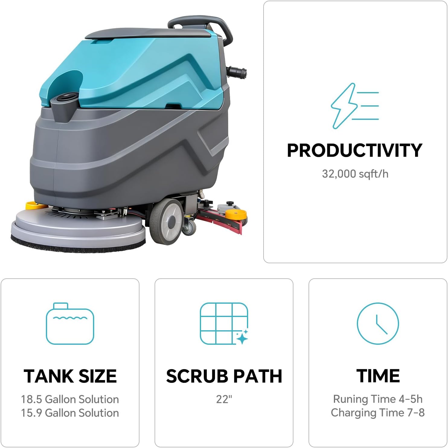 Industrial Walk Behind Floor Scrubber Machine 22