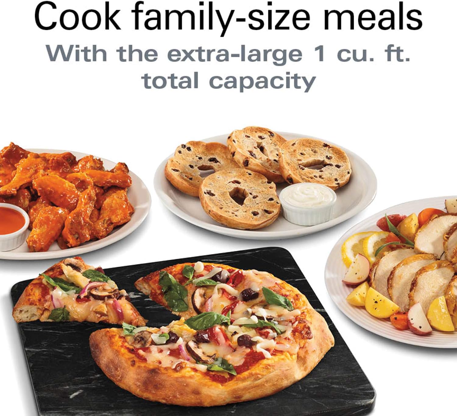 Hamilton Beach Professional Sure-Crisp Digital Toaster Oven Air Fryer Combo, 1500W, Fits 12” Pizza 6 Slice Capacity, Temperature Probe, Stainless Steel (31243)