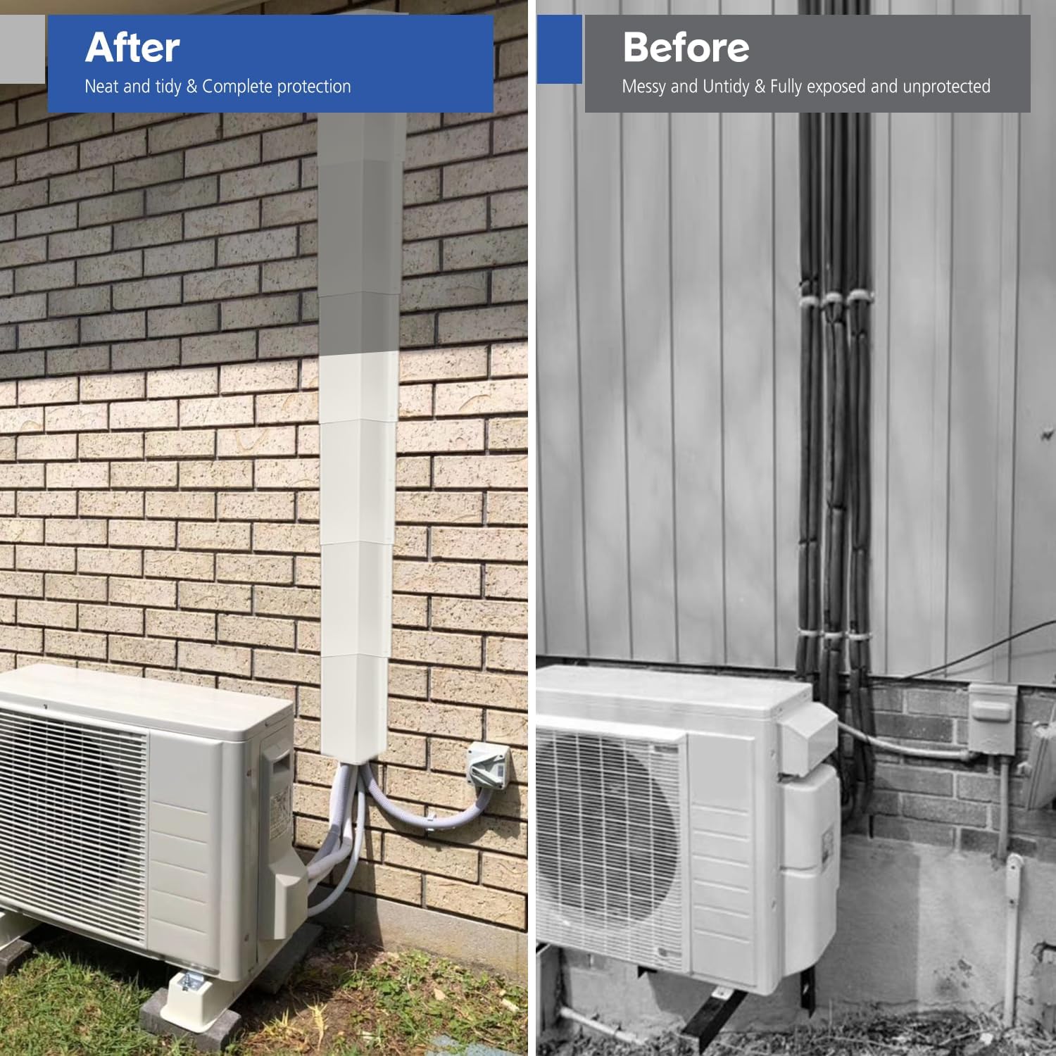 TOPOWN Metal HVAC Lines Cover for Central Air Conditioner 6x4