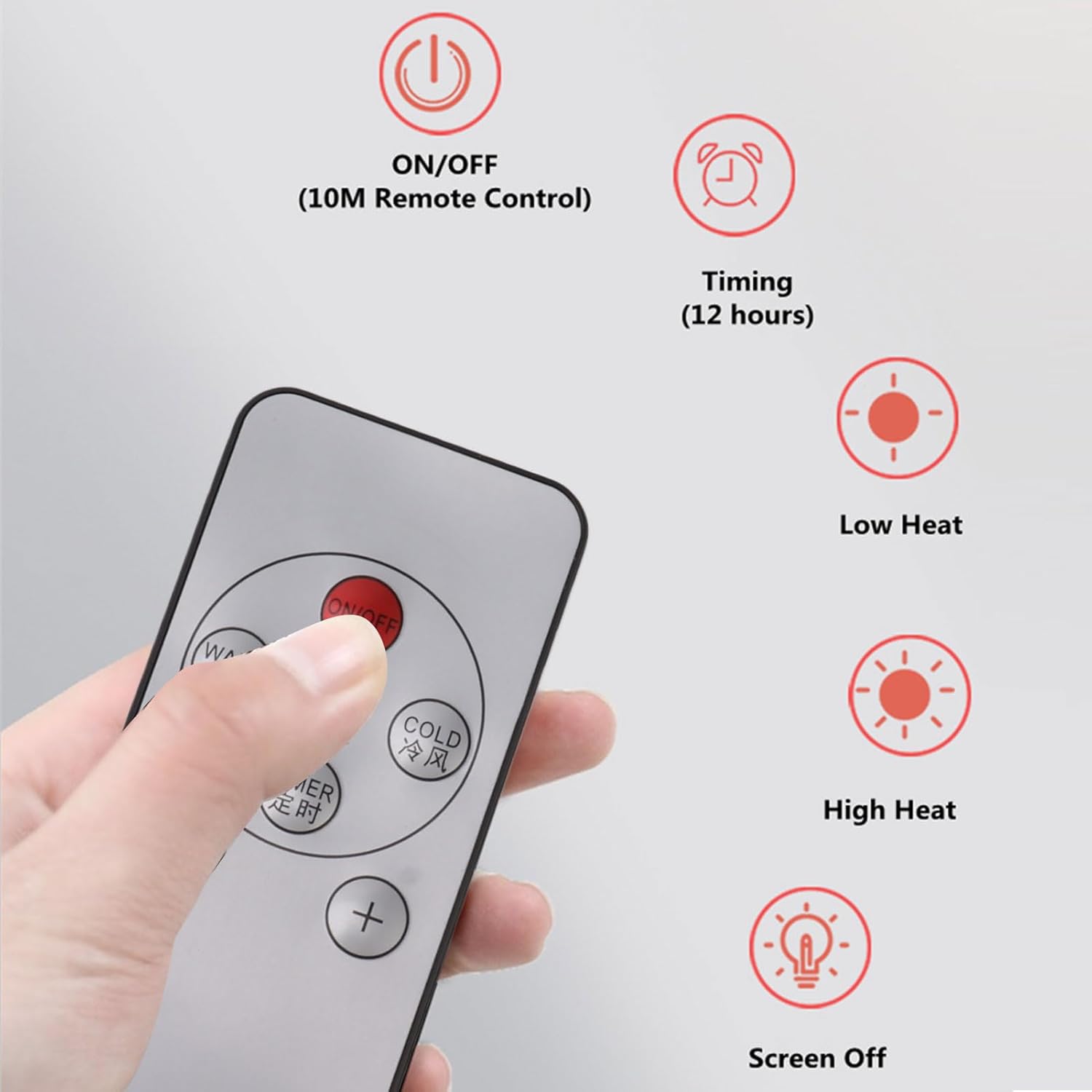 Wall Mounted Air Conditioner, Small Heating Air Conditioner with Remote Control, Household Wall Hanging Air Conditioning Heater Bathroom Air Conditioning Hot Fan (US Plug 110V)