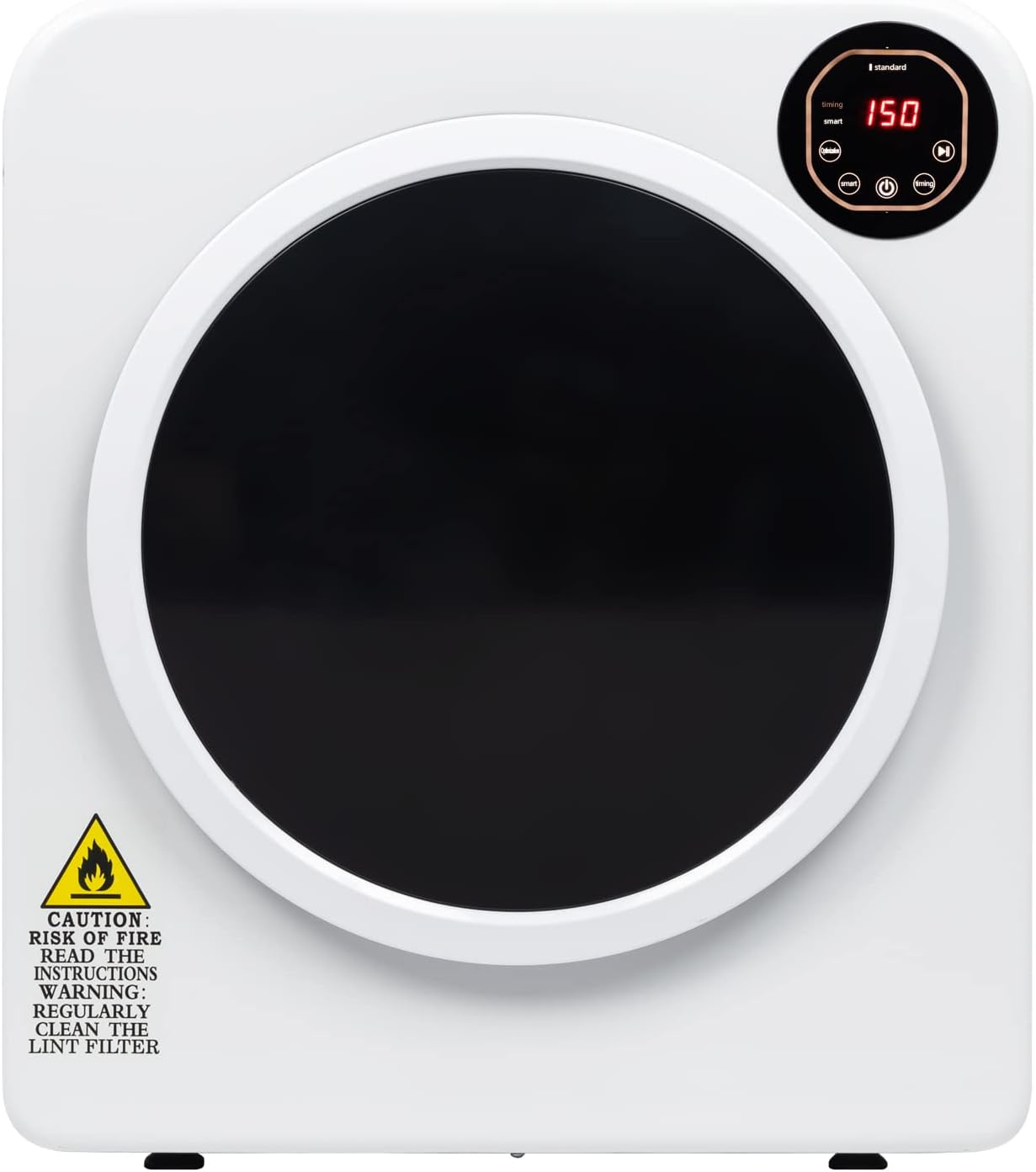 13.2Ibs 6kg Electric Compact Laundry Clothes Dryer,Tumble Dryer with Stainless Steel Tub, Easy Control Panel with LED display for Variety Drying Mode, Portable Dryer for Apartments, Home, Dorm, White