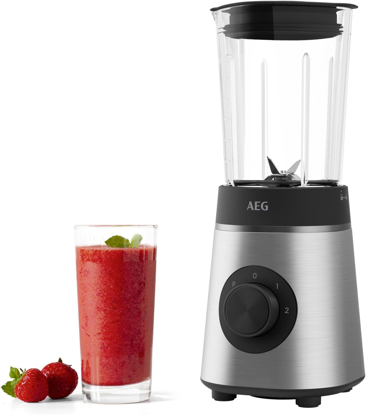 AEG Blender CB4-1-6ST Deli 4 stainless steel/350 watts/23,000 revolutions/minute/600ml jug/dishwasher safe/stainless steel