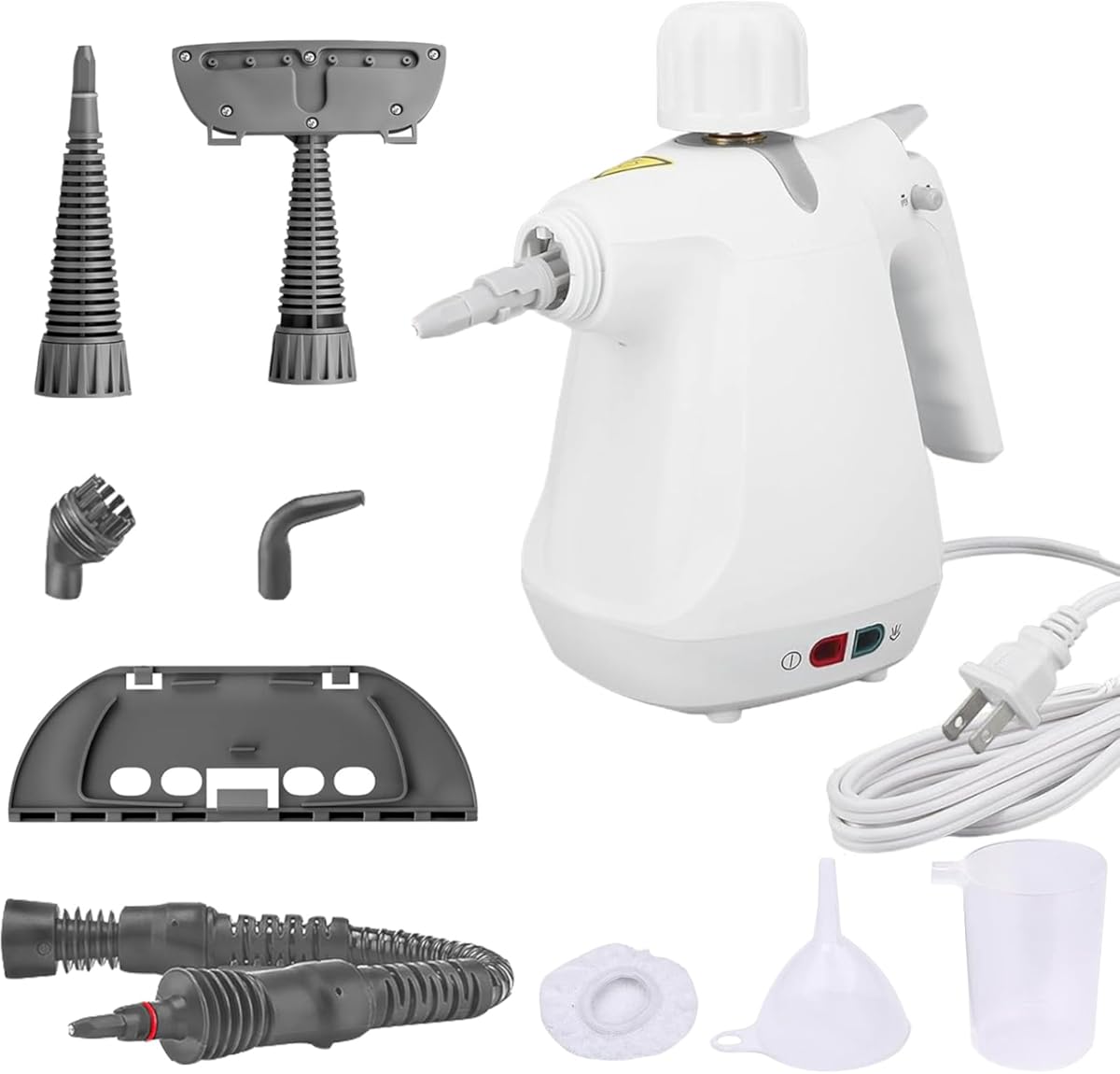 Pressurized Steam Cleaner, Handheld Steam Cleaner for Home, Couch, Kitchen, Bathroom, Car, Floors, Multipurpose Portable Steamer with Safety Lock and 9 Accessories, Removes Grime, Grease, and More.