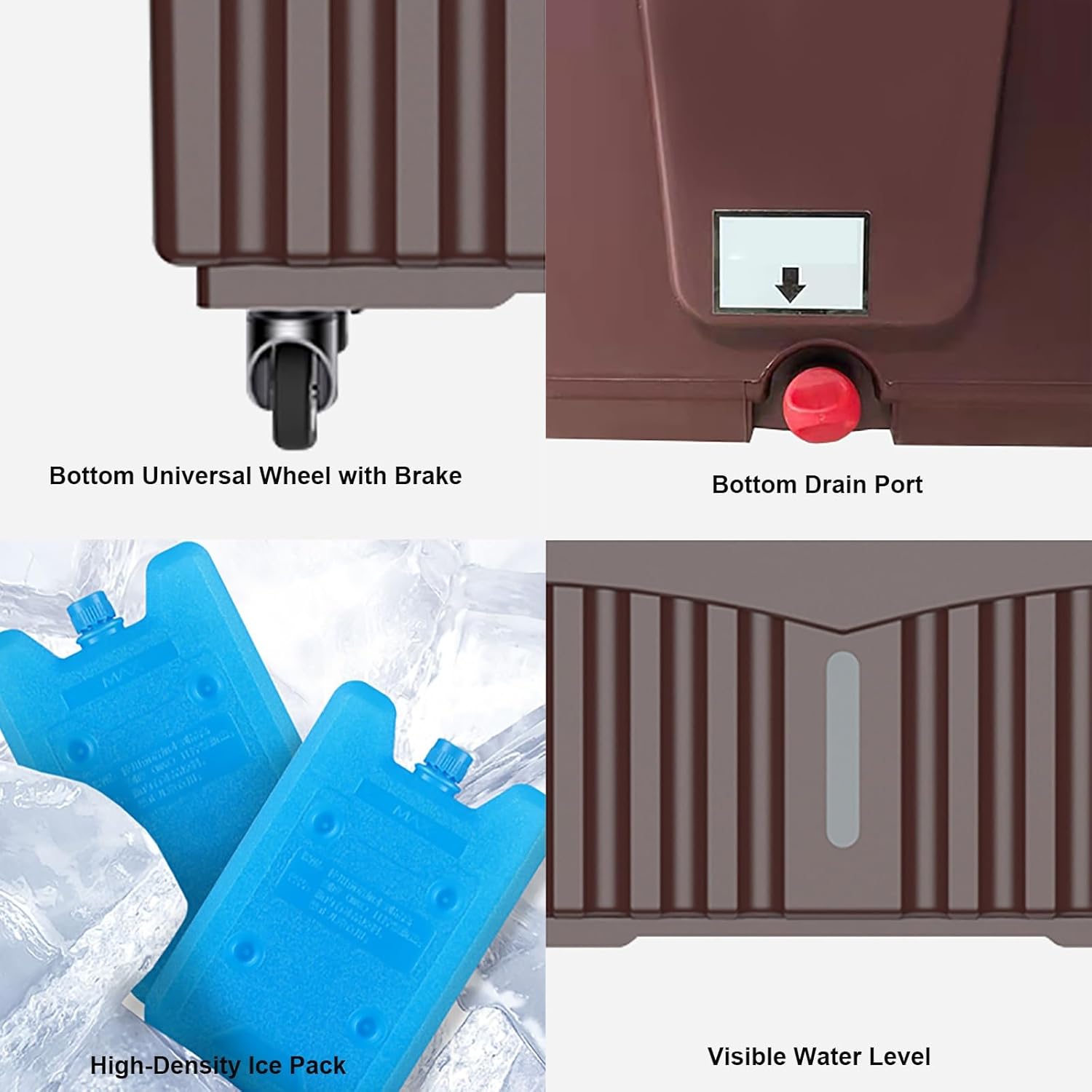 4-In-1 Portable Air Conditioners, 4000CFM Evaporative Air Cooler, 120°Oscillation Swamp Cooler, 16 Gal Tank, 2 Ice Packs, 3 Wind Speeds for Outdoor Indoor Use