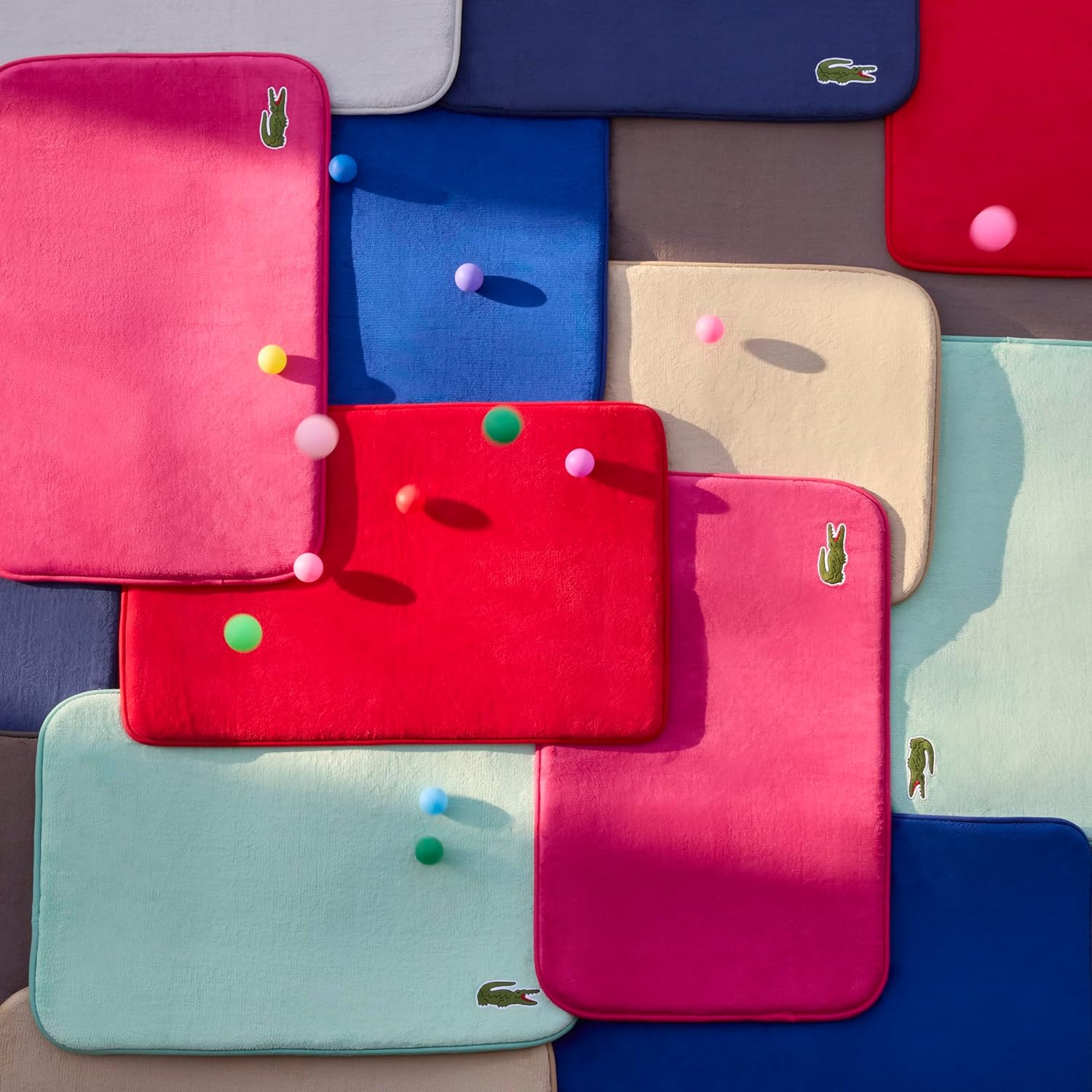 Lacoste Memory Foam Bath Rug – Ultra Soft Fleece Bathroom Mat with Embroidered Crocodile Logo, Super Absorbent, Non-Slip Backing, Machine Washable, Plush & Stylish 19