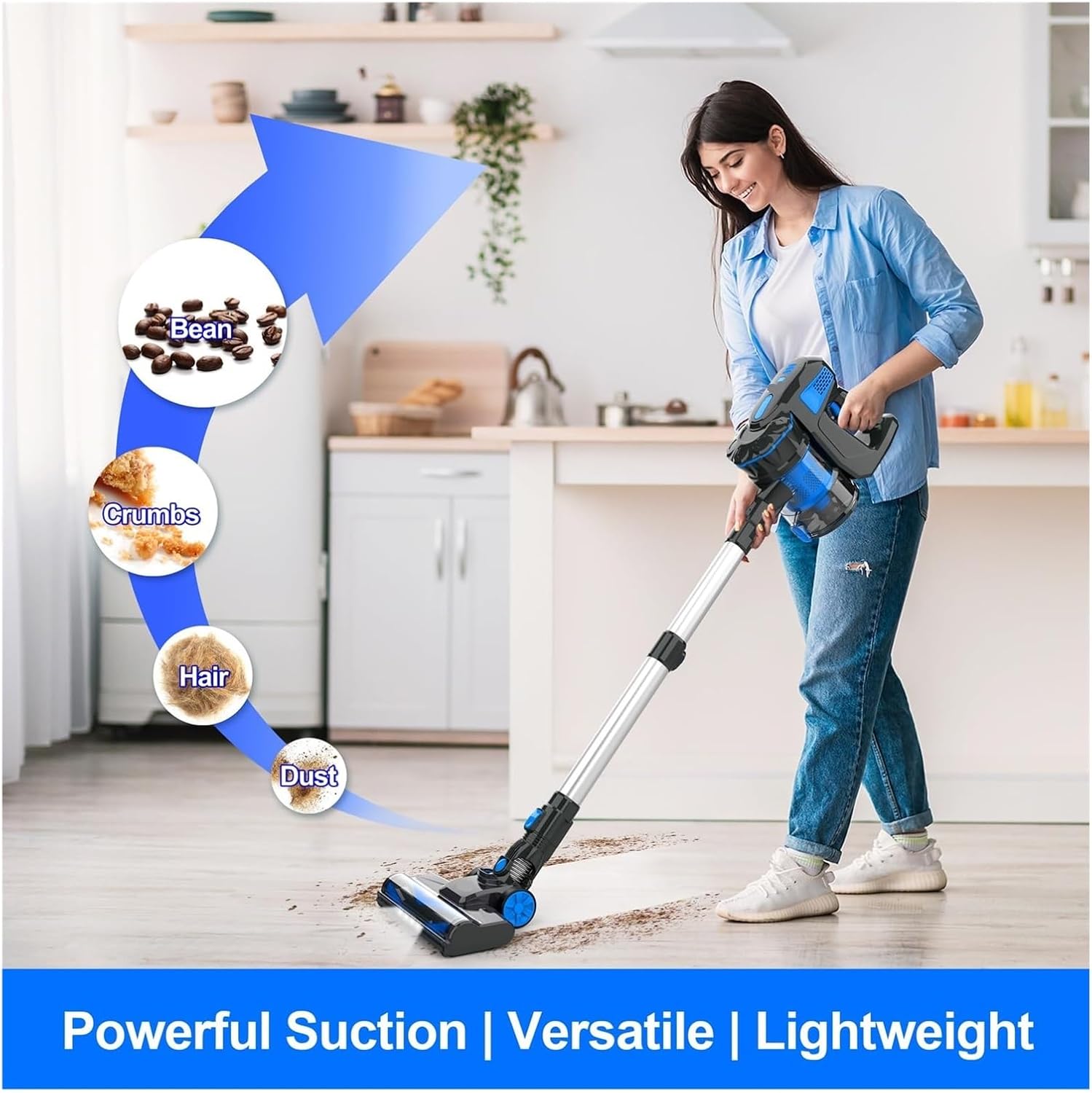 V770 Cordless Vacuum Cleaner | 6-in-1 Lightweight Stick | Compatible with INSE V770, Up to 45min Runtime | for Home Multi-Surface Cleaning​