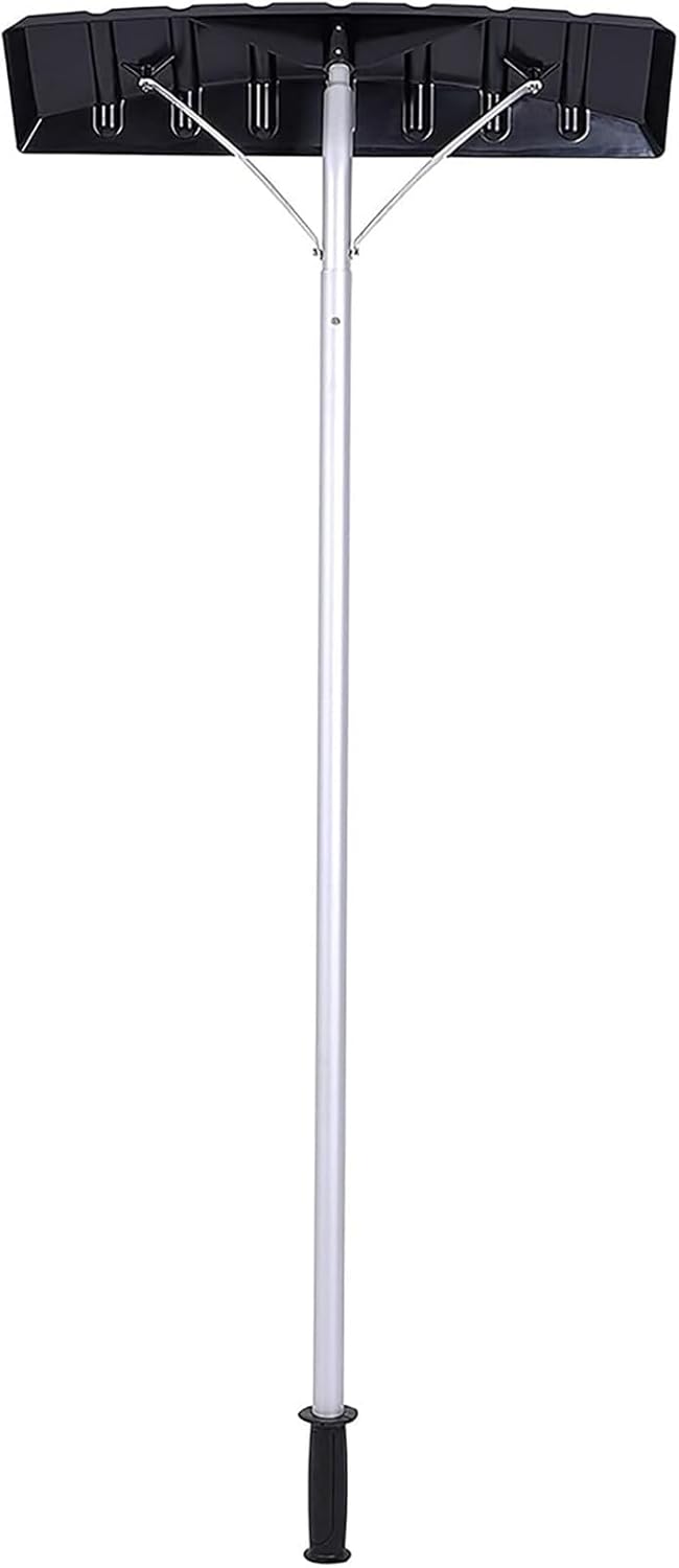 Snow Shovels Snow Shovel, Telescopic Pole Roof Rake Snow Removal System, Aluminum Head Used to Remove Roof Snow Accumulators are Often Suitable for Snow/Leaf/Debris Removal Tools