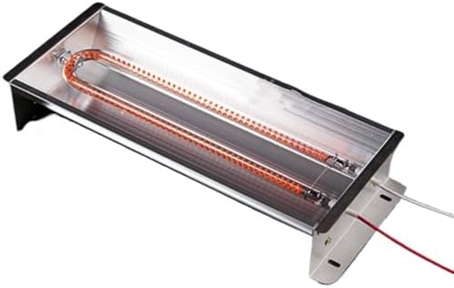 AVIMYA Microwave oven halogen tube1000W different length heater electric element Carbon fiber barbecue heating tube with Lampshade (Color : 1200W, Size : L320 models)