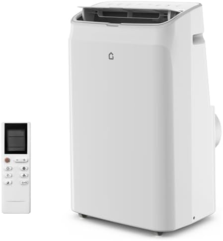 14,000 BTU Portable Air Conditioner, 3 in-1 Standing AC Unit with Dehumidifier and Fan, Remote and LED Touch Panel, Sleep Mode, Window Kit, Cools up to 750 Sq.Ft., Quiet Operation, White Top