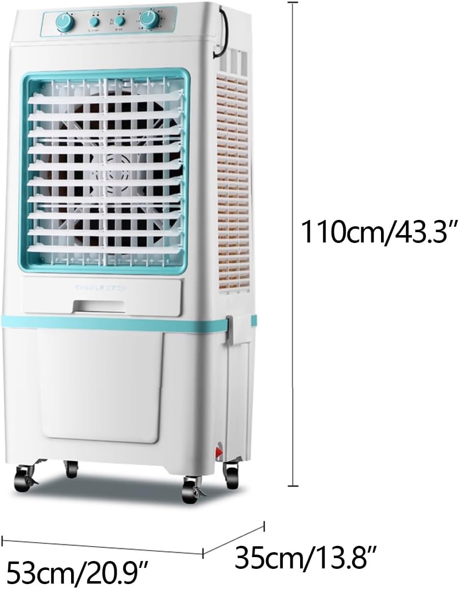 Portable Air Conditioner Fan for Small Rooms with Split Water Tank Portable Air Conditioners for Bedrooms 3 Speeds for Bedroom Kitchen Office(Blue)