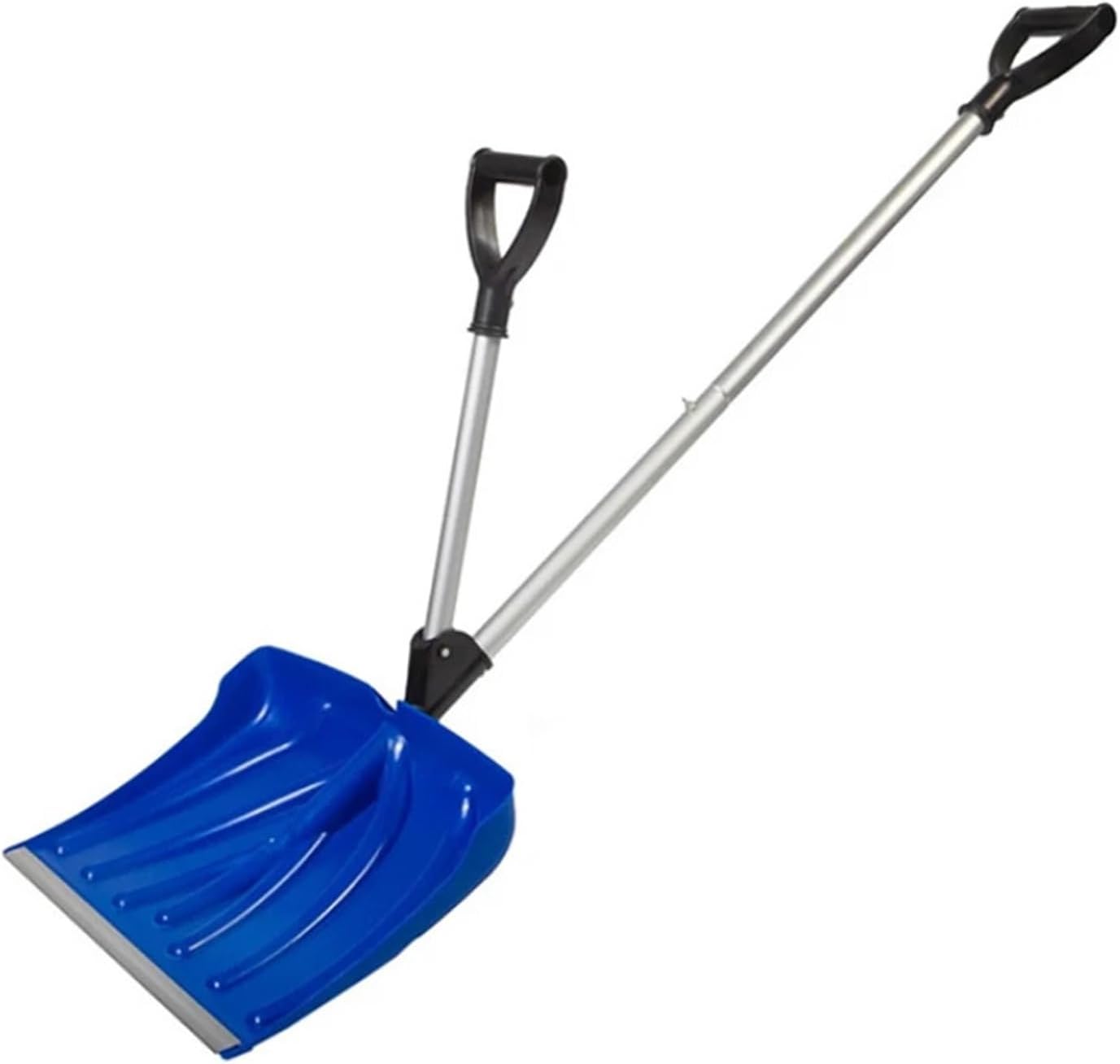 Portable 2 in 1 Snow Shovel with PP Plastic Blade & Ergonomic Grip, for Home and Vehicle Snow Removal Use(Blue)