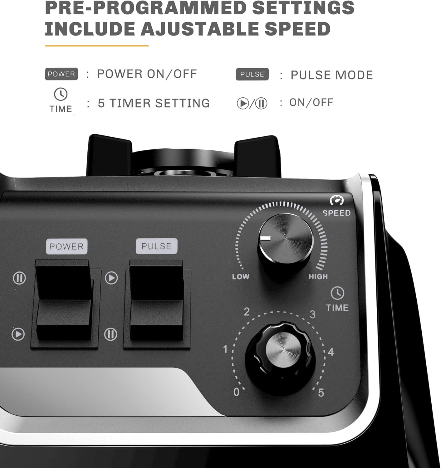 Professional Blenders for Kitchen, 2L Large Capacity Smoothie Blender, 2200W High Power Home and Commercial Countertop Blender, 68oz BPA Free Blender for Shakes and Smoothies with Timer, Crushing Ice