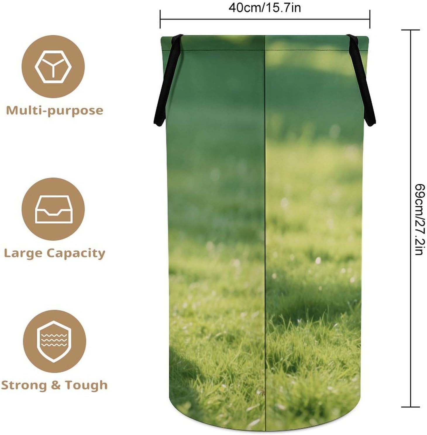 86L Large Laundry Hamper Golden Retriever Patterned Dirty Laundry Hamper Foldable Laundry Bag with Handle Suitable for Bedroom Living Room And Bathroom Washing Machine