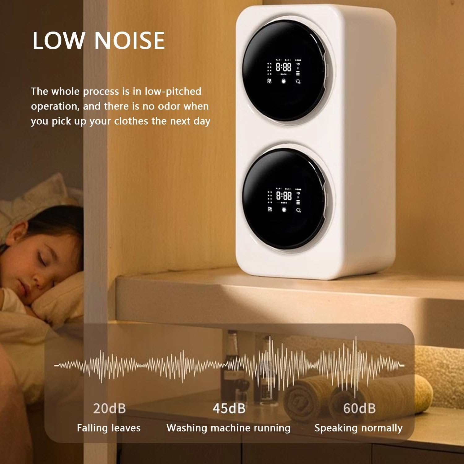 2×3.5L Portable Washing Dryer with Control Panel, Clothes Washing Machine with Stainless Steel Tub, 4 Modes, Electric Dryer for Apartment RV Hotel