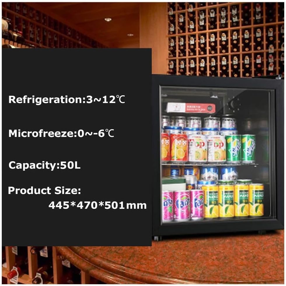 Wine Cellar Refrigerator with Double-Layer Hollow Tempered Glass Door, Constant Temperature Air Cooling, 18 Bottle Capacity Beverage, Medicine, and Tea Cooler