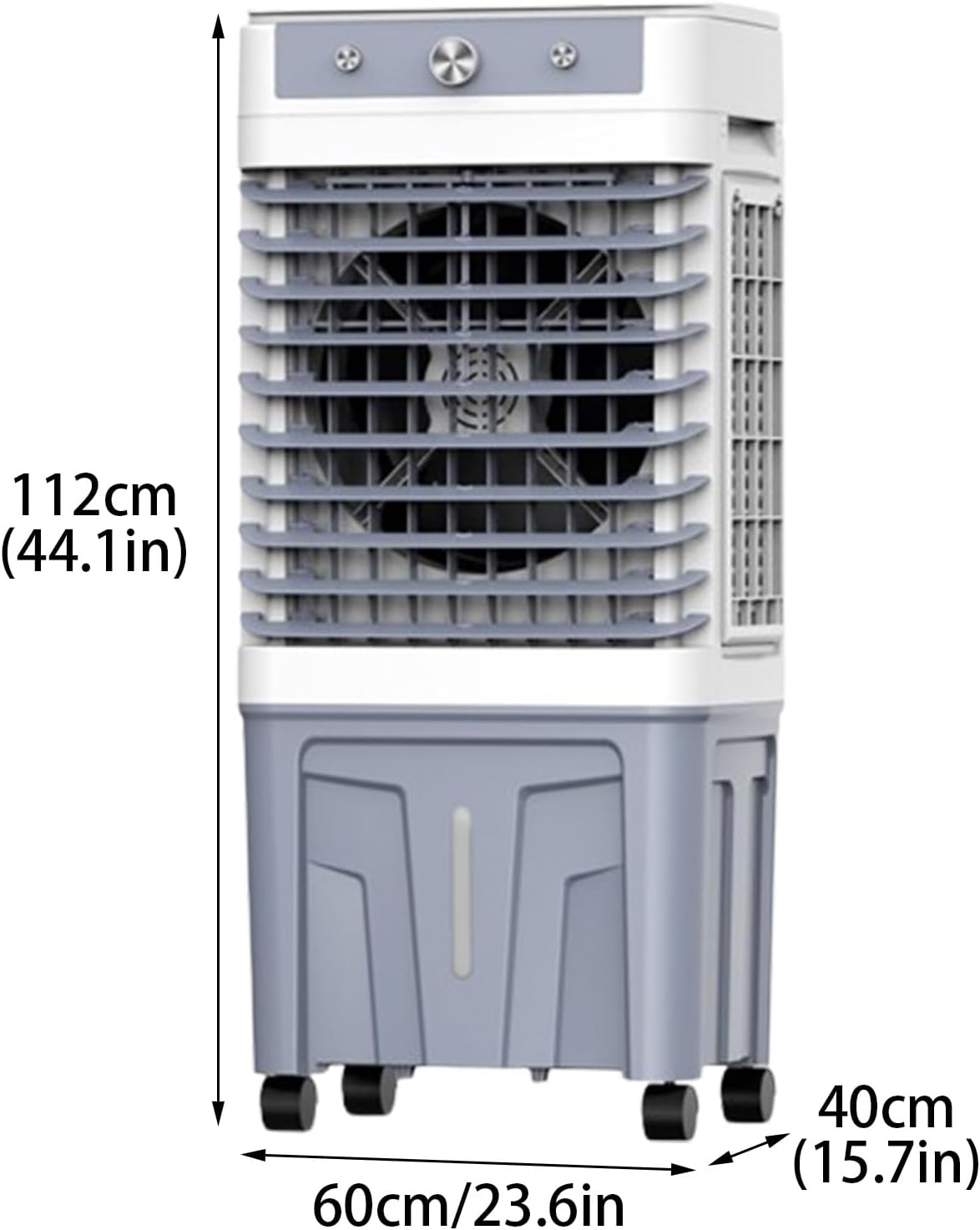 Evaporative Air Cooler, Fast Cooling Fan with Water Tank and Timer, 3 Speeds Portable Air Conditioners for Room Office Factory(60 * 40 * 112cm)
