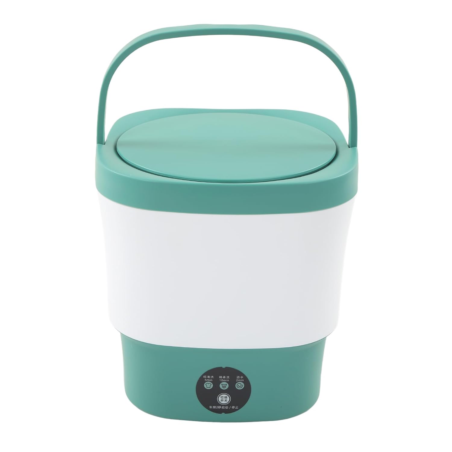 Portable Washing Machine, 9L Large Capacity High Speed Motor Washer, Built in Water Stripper Reduce Noise Washer Mini Washing Machine, for Underwear[Green]