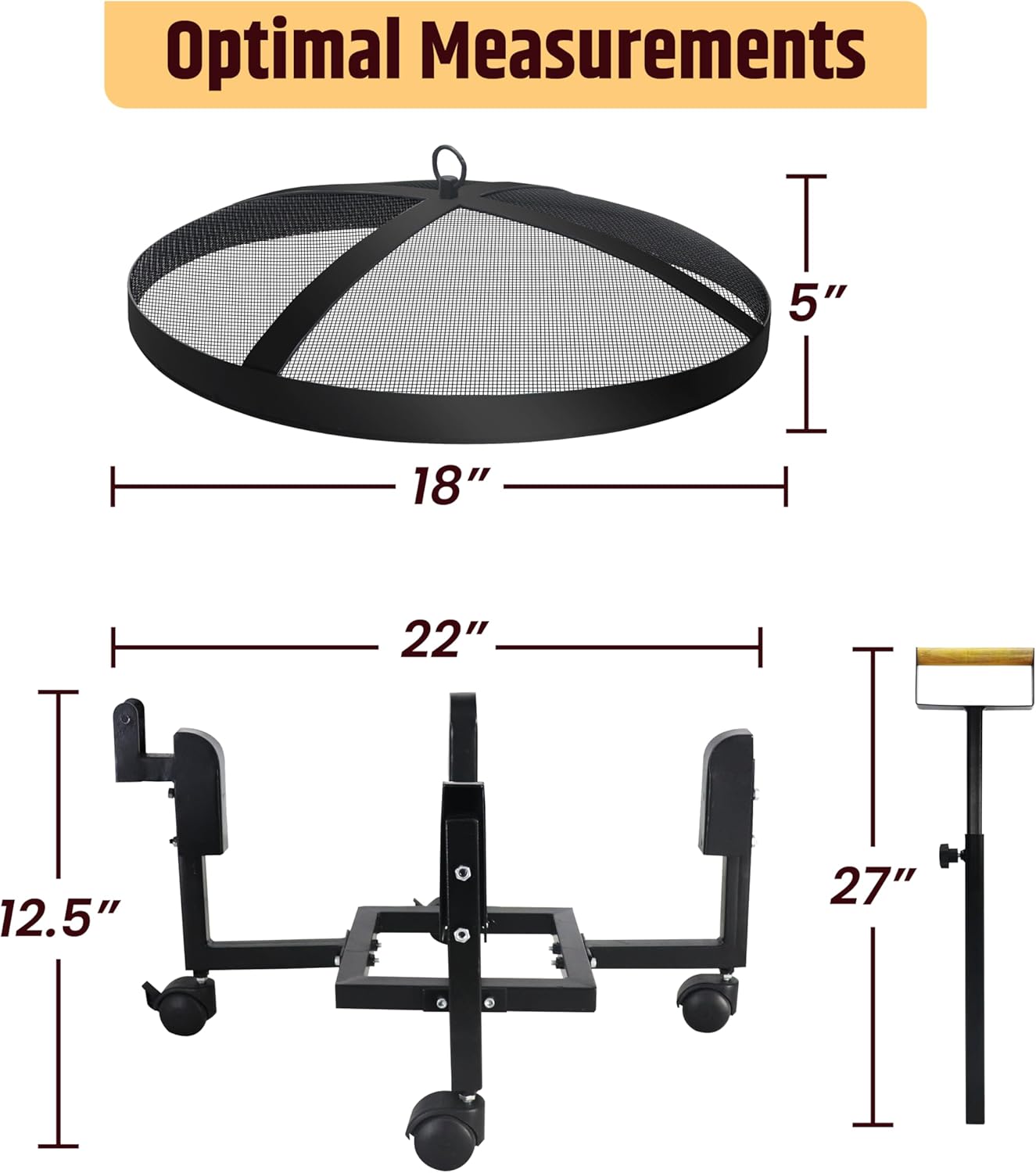 FEBTECH - 2 in 1 Smokeless Firepit Accessory Combo - 18
