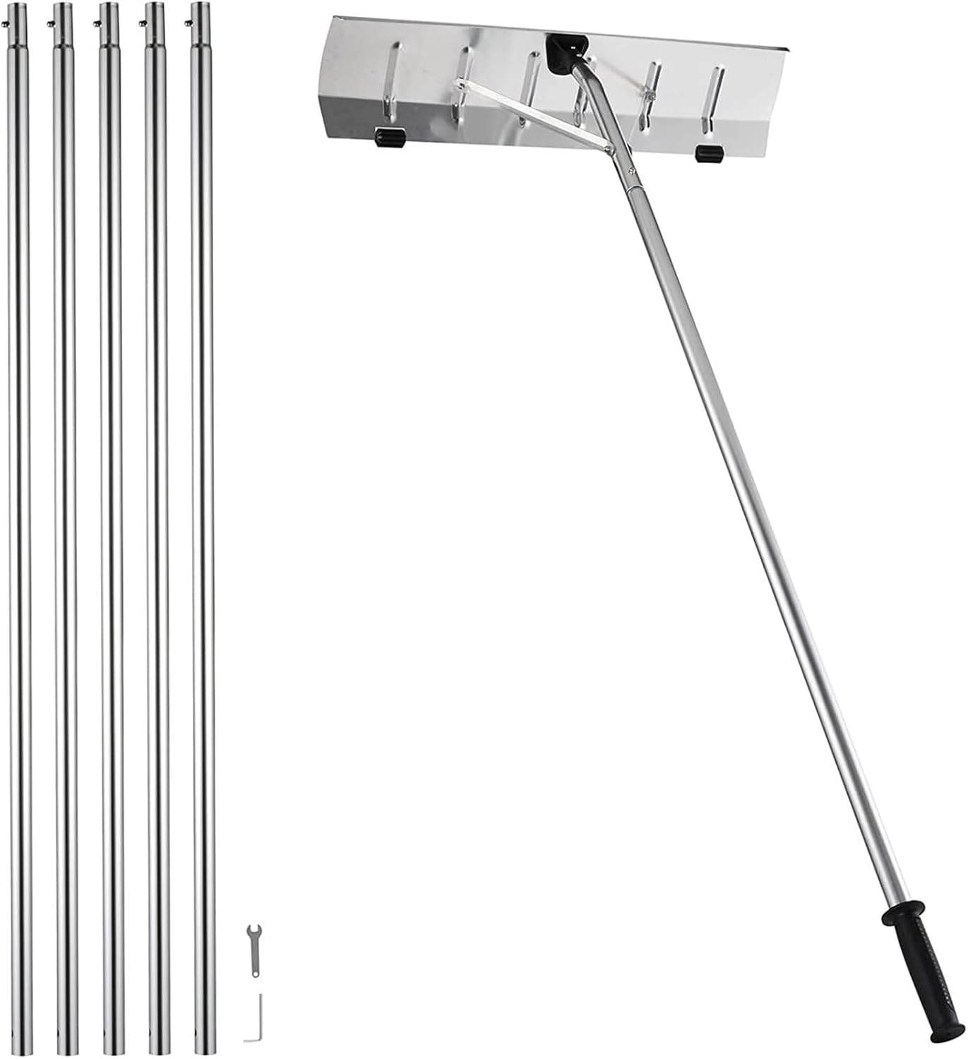Snow Shovels Professional Snow Shovel, 21 Ft Extendable Snow Shovels for Snow Removal with 5 Poles, Snow Shovel for Car Roof