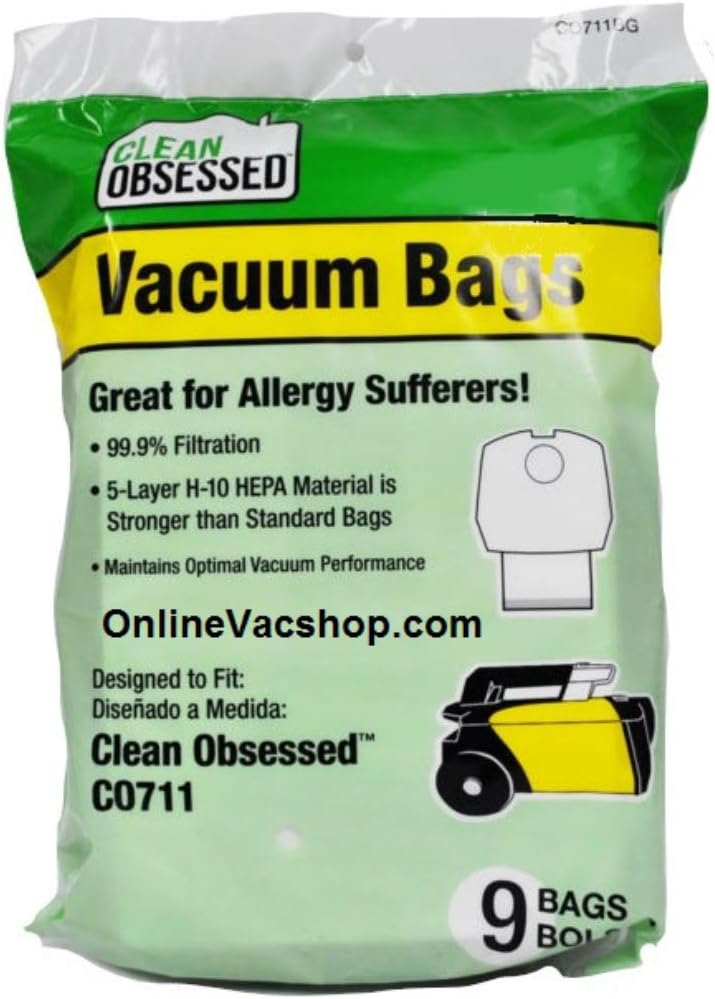 Clean Obsessed Commercial Lightweight Portable Canister Vacuum; Model CO711 (Cleaner with Kit)