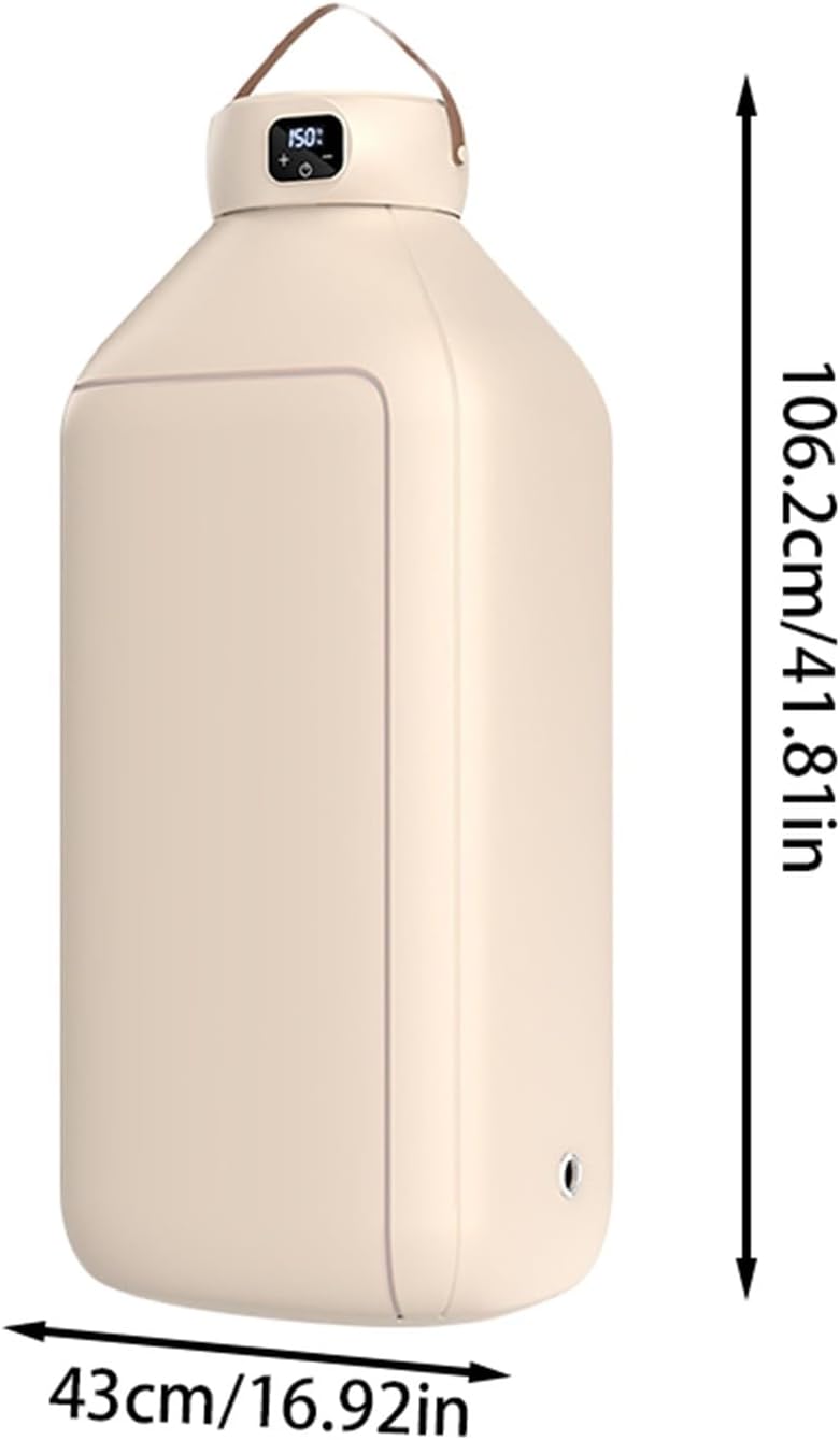 Portable Clothes Dryer, Mini Small Compact Foldable Quiet Fast-Drying Electric Machine with Adjustable Timer, Dryer Machine for Laundry Apartments and Travelling, Hotel Room (Beige)