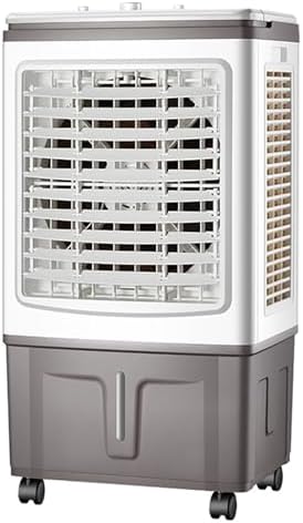 Misting Fan/Evaporative Air Cooler/Cooling Fan/Swamp Cooler with 40L Tank,3 Speeds with Remote Control,7.5h Timer with Universal Pulley,Portable Air Conditioners for Bedroom,Living Room,Office