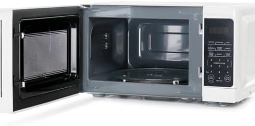 0.7 Cu Ft 700W Countertop Microwave Oven in White – Compact Microwave with 10 Power Levels, LED Display, Express Cooking, Kitchen Timer & Child Lock (White)