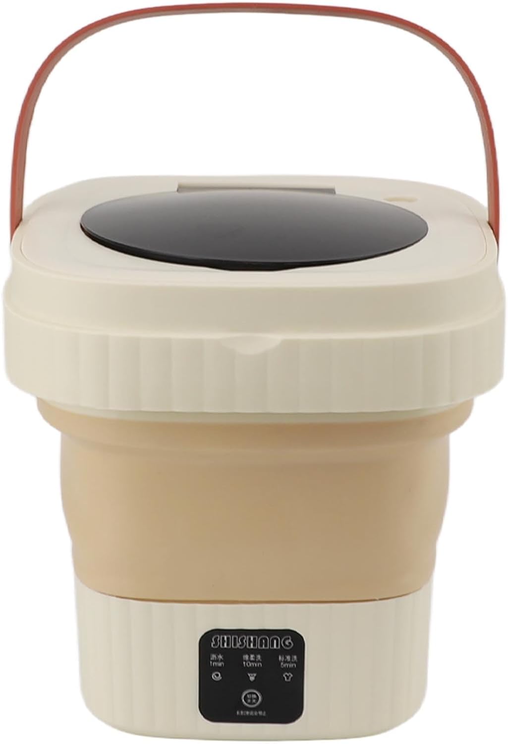 Portable Washing Machine, 10.5L Folding Mini Washer with Soft Spin Drying and Drain Pipe, Full Automatic Mini Washer for Apartments, Dormitories, Hotels