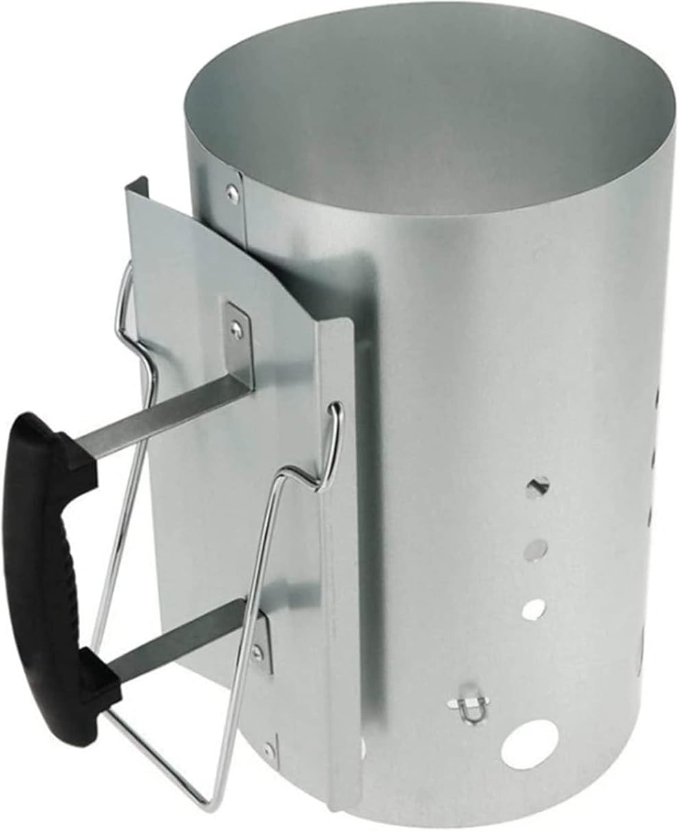 Charcoal chimney starter Charcoal Chimney Starter Charcoal Chimney Barbecue Fire Starter Set Grilling Outdoor Cooking Briquette Starters with Safety Handle Chimney Starter for Camping Hiking Picnic