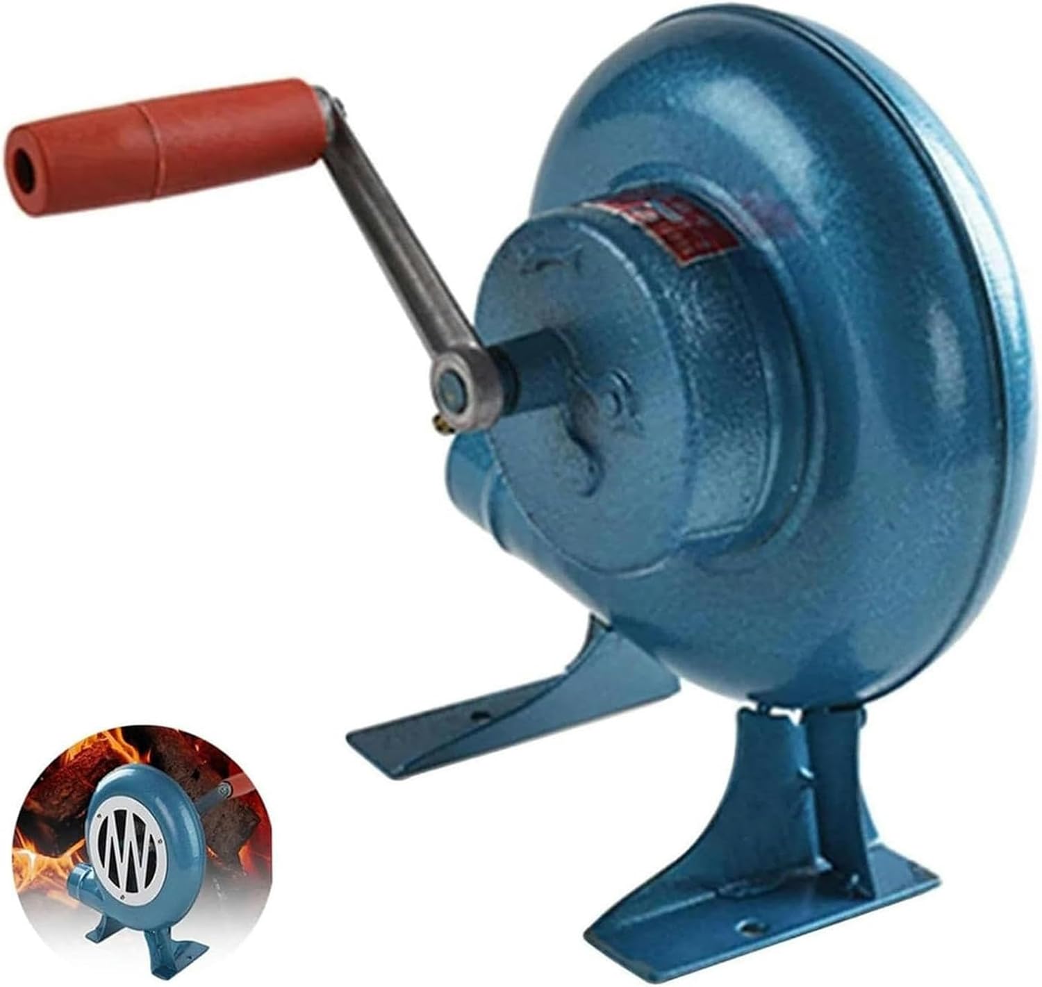 Hand Crank Blacksmith Forge Blower - Iron Gear Popcorn Fan Manual Fan, Portable Cooking BBQ Air Blower, Coal Lighter Grill Blower Tool, for Camping/Hiking/Outdoor BBQ Blowers Accessories(250W)