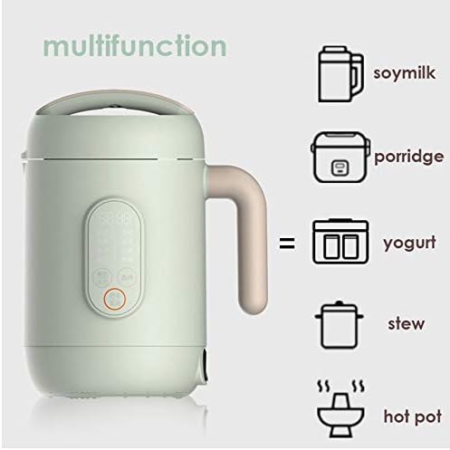 Soymilk Maker Household Mini Cooker Multi Functions Food Blender Convenient Hot Pot Food Mixer(Onecolor)