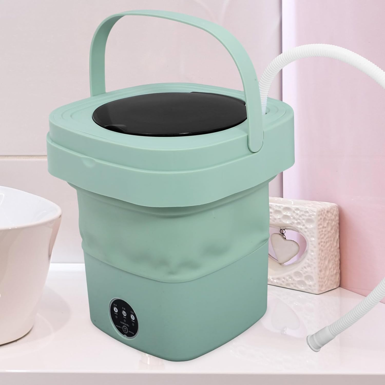 Housoutil Mini Portable Washing Machine Washer Touchscreen for Home and Dorm Use High- for Clothes Socks and Us