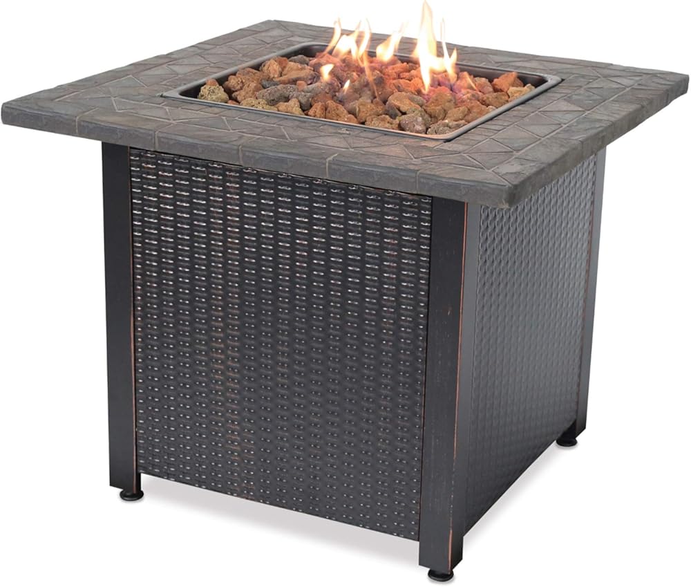Endless Summer 30-in W 50000-BTU Brown Tabletop Steel Propane Gas Fire Table