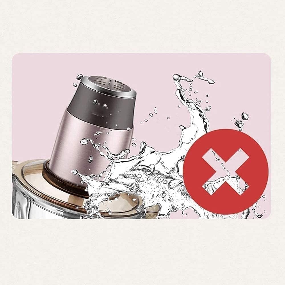 Electric Meat Grinder Machine 350W 2L Stainless Steel Household Electric Food Chopper Mincer Blender Grinder Home Kitchen Food Processor for Meat Fruit Vegetable Glass Bowl