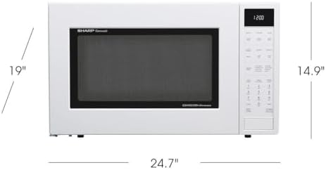Sharp SMC1585BW 1.5 cu. ft. Microwave Oven with Convection Cooking, Auto Defrost in White