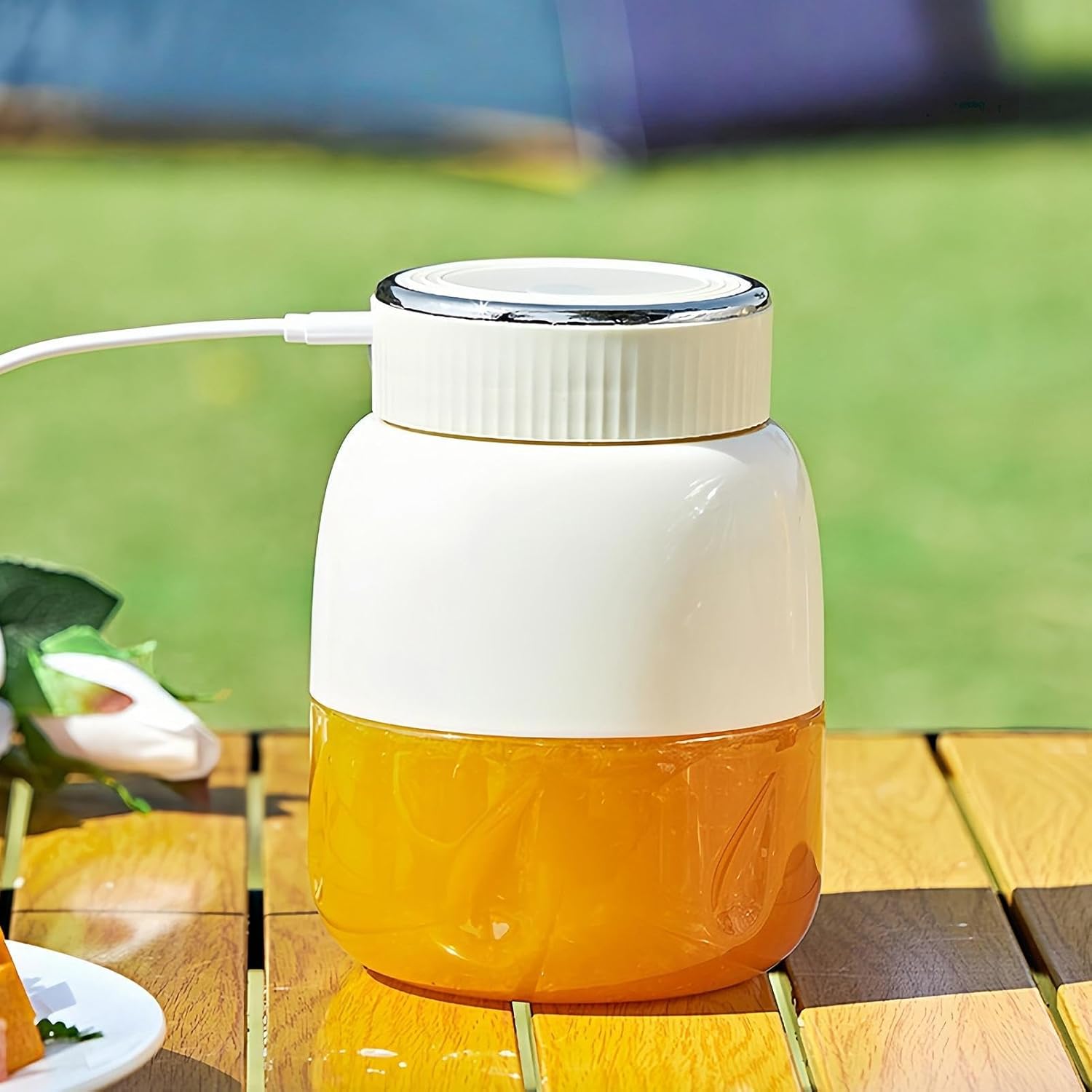 Cordless Blender Cup - Portable Juicer Bottle, 800ml Fruit Mixer | Electric Smoothiee Maker Machine, Rechargeable Citrus Press for Daily Drinks with Strong Power Orange Lemon Lime Use Accessoire