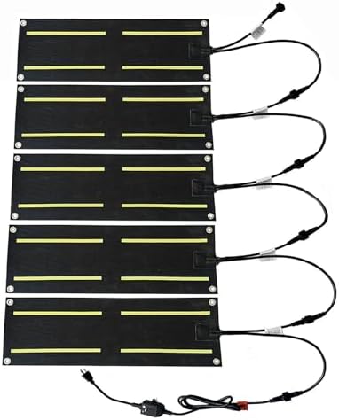 Heated Snow Melting Mat for Stairs & Walkways, Anti-Slip Electric Rubber Mats, 10