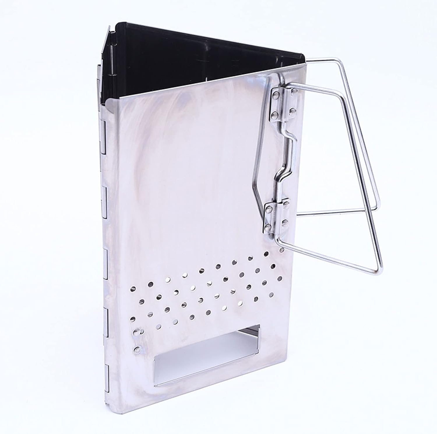 Portable Stainless Steel Charcoal Starter, Foldable Charcoal Chimney Starter, Outdoor Cooking Charcoal Barbecue Holder Accessories